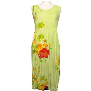 Jams World Sundress Multicolor‎ Jungle Splash Hawaiian Slit Floral M Pocket